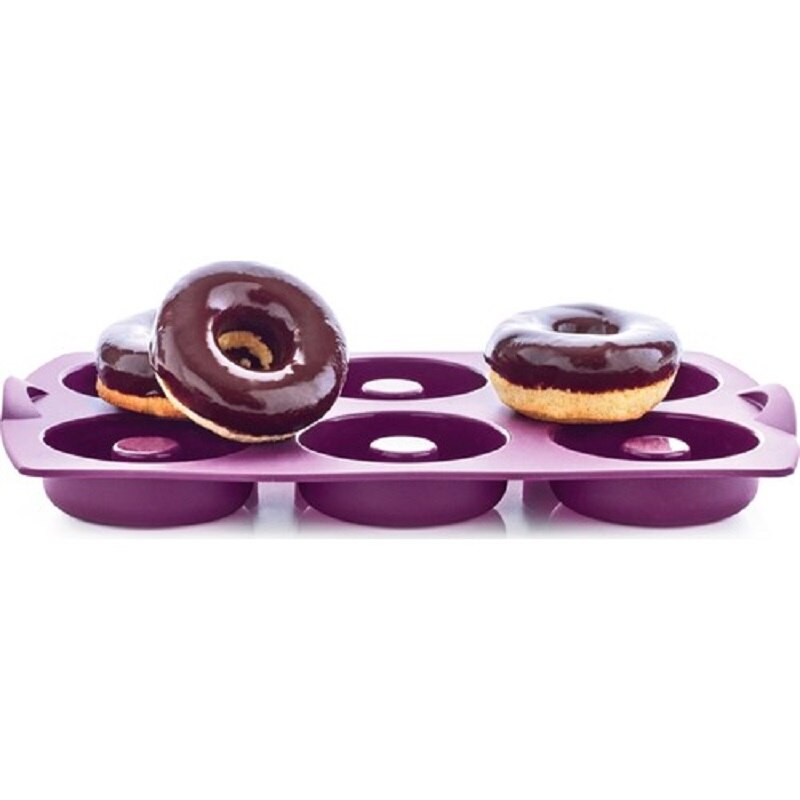 Siliconen Donut Bakvorm, Tupperware, Lila Cakevorm Siliconen