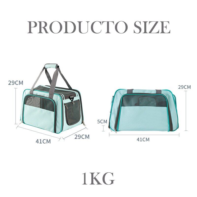 LDLC-Bolsa de transporte para mascotas, bolso portátil de lados suaves para gatos, transpirable, para perros pequeños, de malla transpirable, para viajes