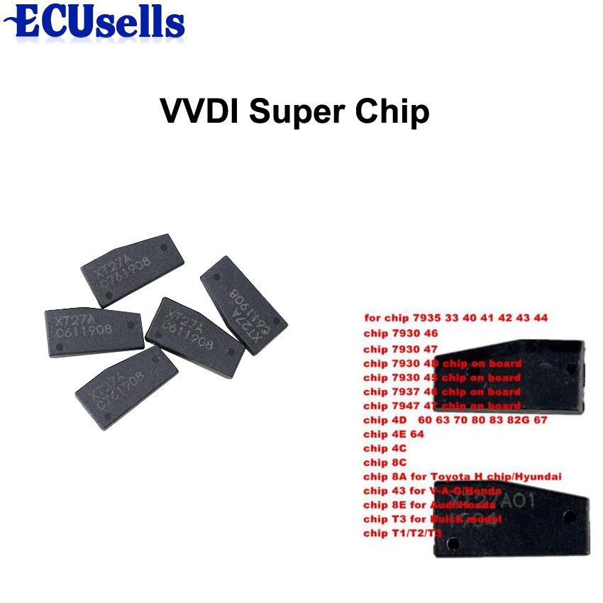 5 STUKS, xhorse VVDI Super Chip Transponder voor ID46/40/43/4D/8C/8A/T3/ 47/41/42/45/ID46 voor VVDI2 VVDI Key Tool/Mini Key Tool