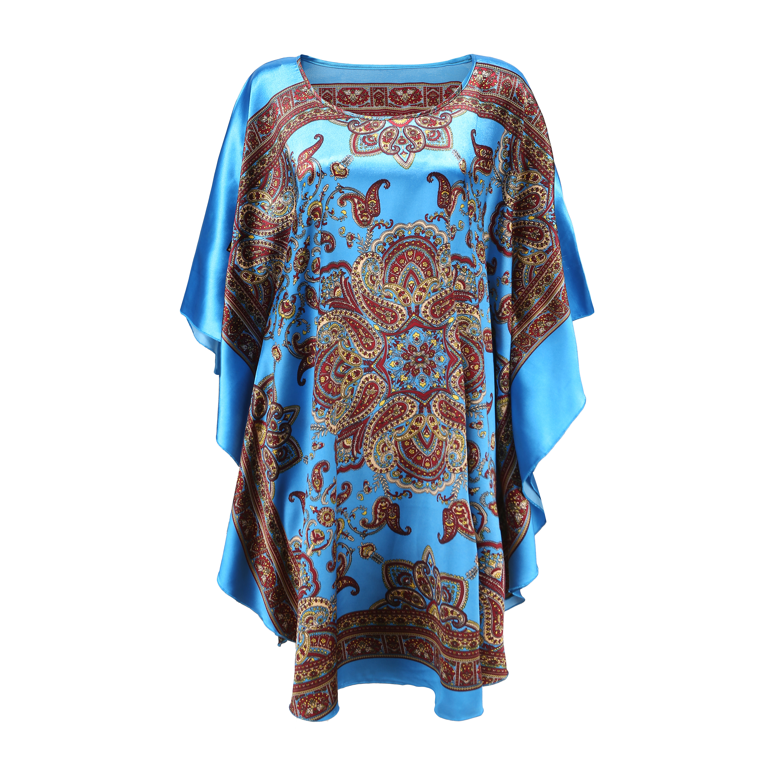 Sexy Vrouwelijke Zijden Rayon Gewaad Badjurk Nachtjapon Zomer Casual Thuis Jurk Gedrukt Losse Nachtkleding Plus Size Nachtkleding Badjas