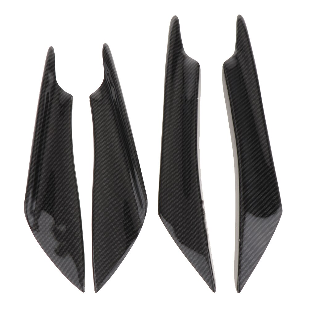 4 Pack Universal Front Bumper Lip Splitter Fins Body Spoiler Canards