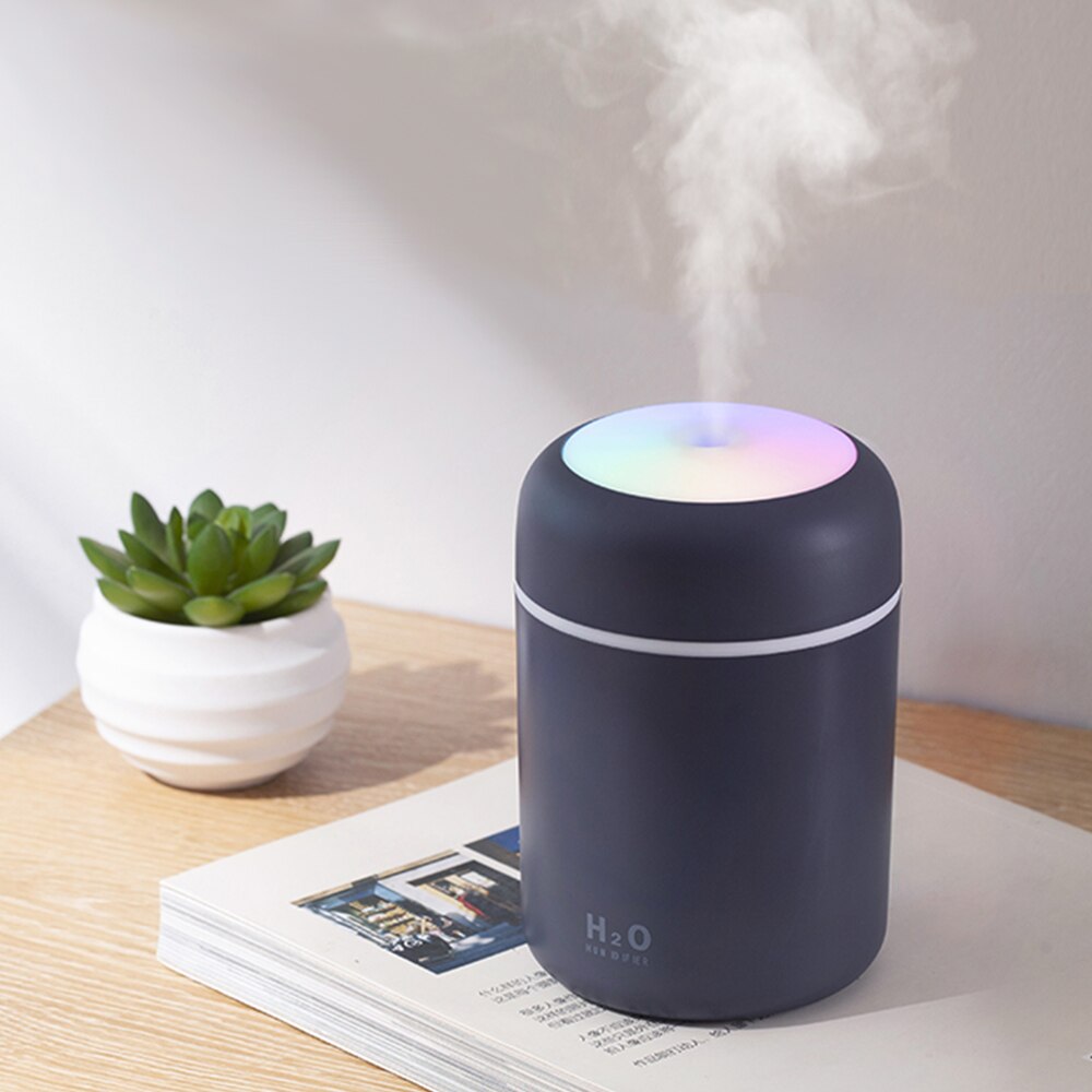 300ml Air Humidifier Colorful Cup Ultrasonic Cool Mist Mini Humidificador With LED Light Car Aromatherapy Aroma Diffuser