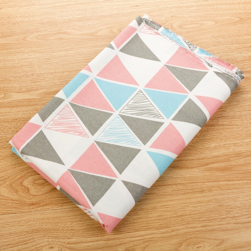 Lin trykt stoff lerret bomull lin håndlaget diy lin duk sofa pute gardin stoff lin