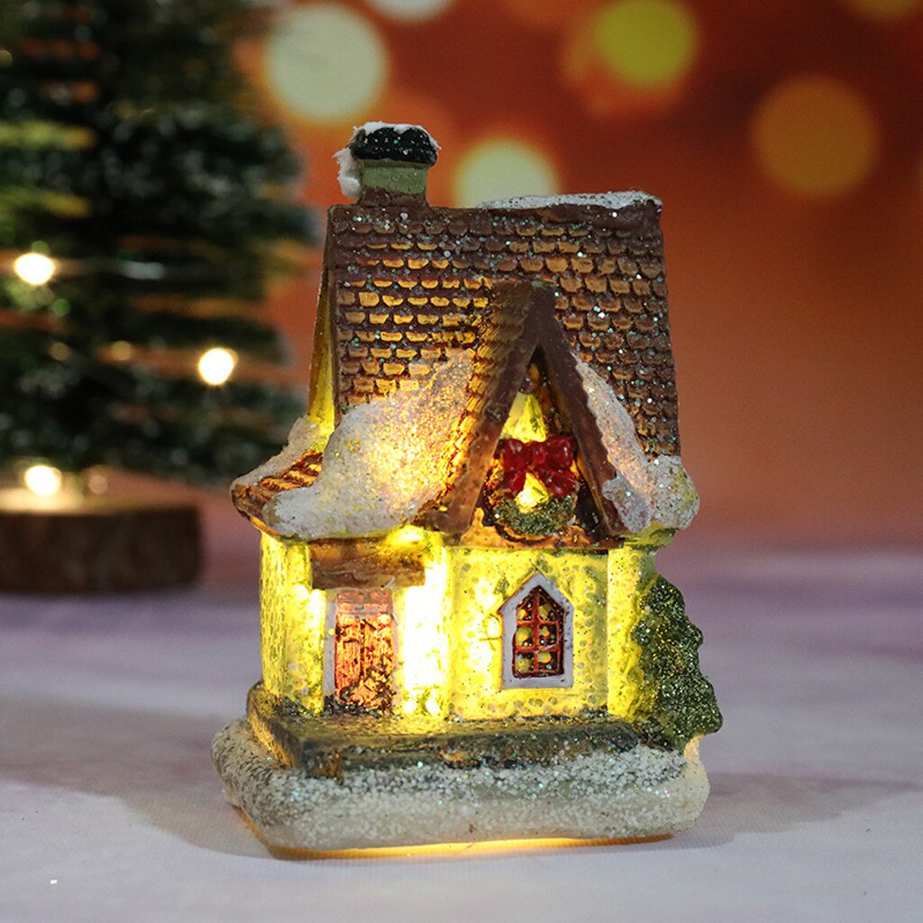 Julbelysning harts miniatyr husmöbler ledde hus dekorera julbelysning fest 03: G