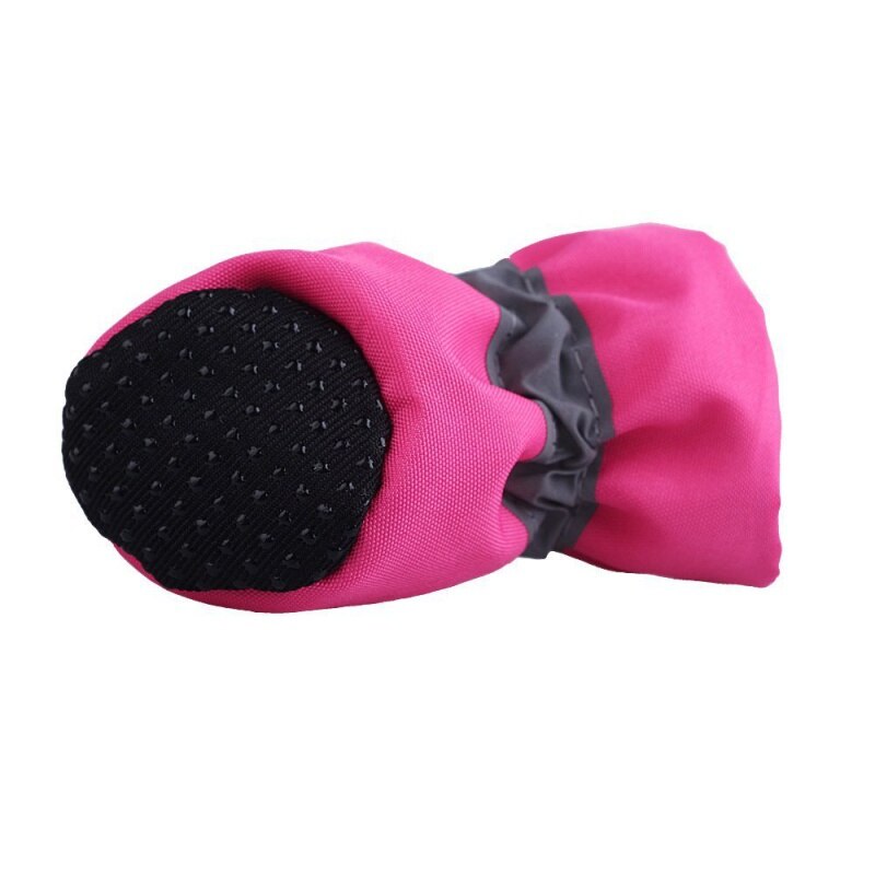 4pcs Dog Soft-Soled Shoes Waterproof Pet Dog Shoes Anti-Slip Rain Snow Boots Footwear Thick Warm Pet Socks For Small Cat Booties