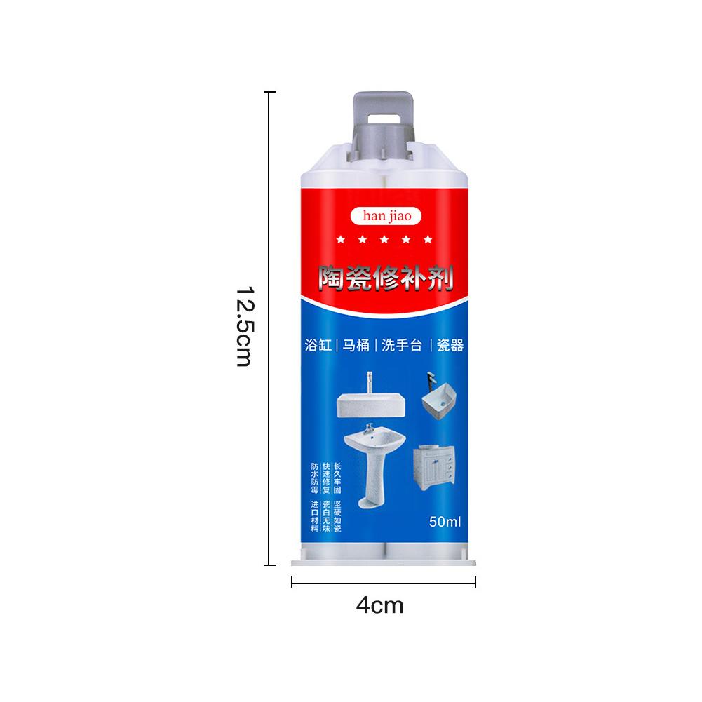 50ml Fliesen und Keramik glasur Reparatur Einfügen Fix Wanne Chips versenken Risse mit Super haftung für Porzellan Keramik Emaille schnell trocknend