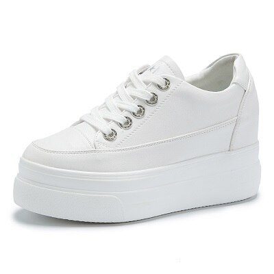 Platå sneakers höst kvinnor skor för kvinna fritidsskor vilda platåklackar kvinnlig fritid kvinnor vita sneakers: 7