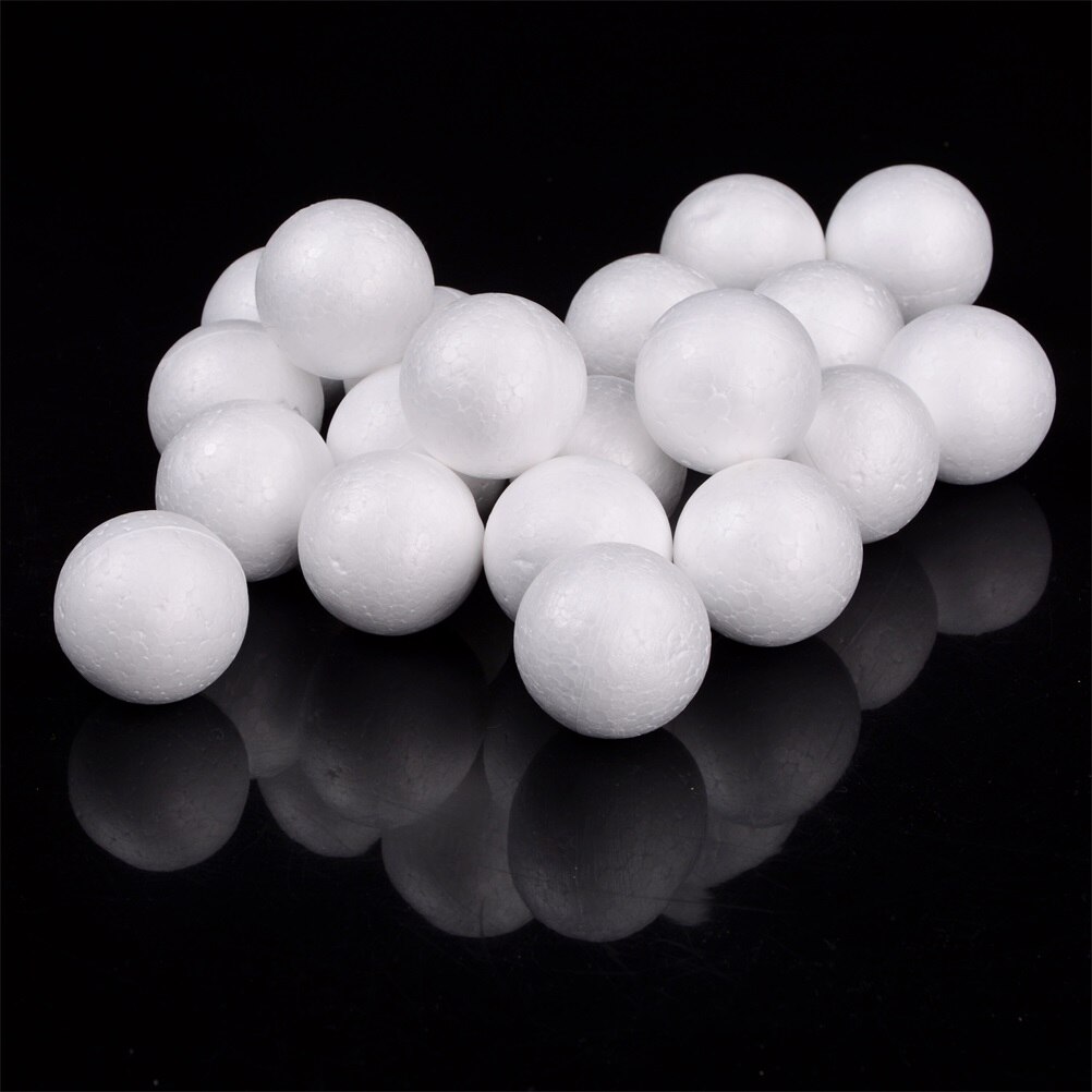 20pcs 1-4cm Modelling Polystyrene Styrofoam Foam Ball White Craft Balls For DIY Christmas Party Decoration Supplies