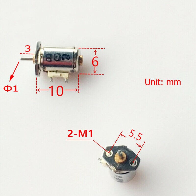 Produktbild von 10x Schrittmotor 4,7 Mm – 2-phasig, 4 Drähte, DC5V, Für Digitalkameras & Präzisionsgeräte