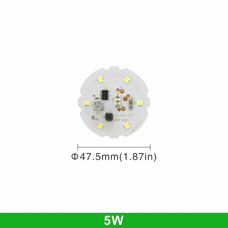 LED Round Chip 55W 45W 38W 28W 18W 14W 10W 5W for Light Bulb 2835SMD DOB Light Beads AC 220V No Flicker Bulb Chips Lighting Lamp: army green