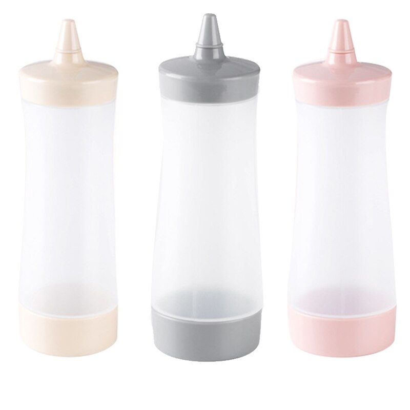 3 Pcs Condiment Squeeze Bottles, Jam Squeeze Bottle, Condiments Ketchup Camping Sauce, BBQ, Dressings, Syrup: Default Title