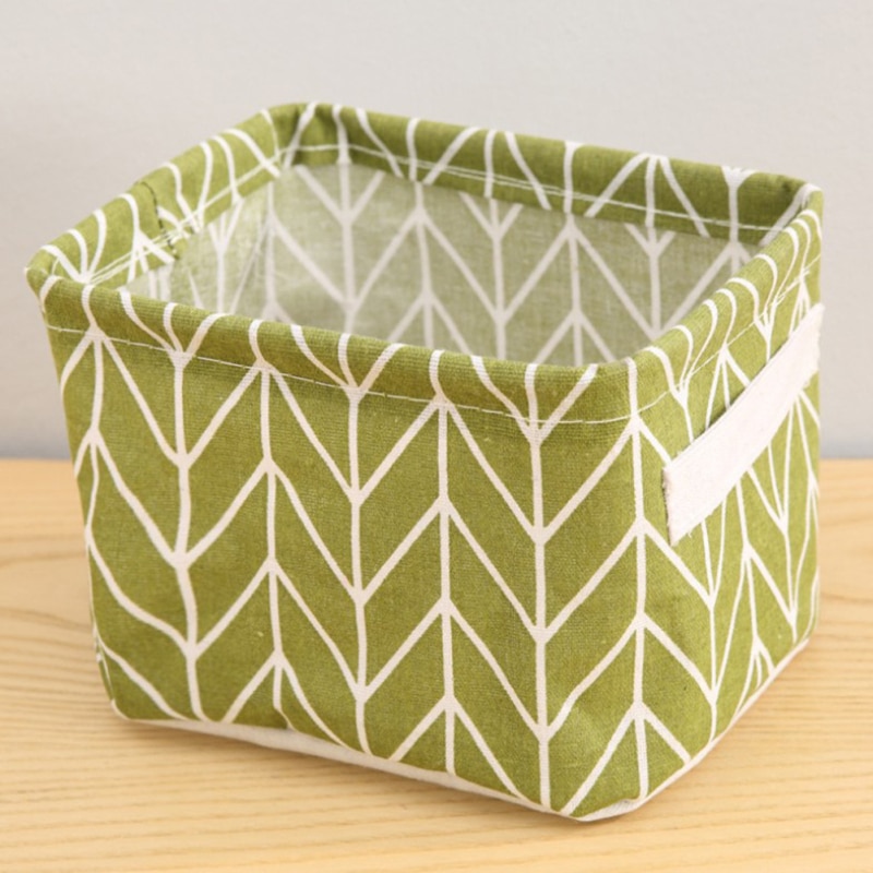 Foldable Cotton Linen Storage Organizer Box Sundries Storage Box Cabinet Underwear Cloth Container Organizer Fabric Basket