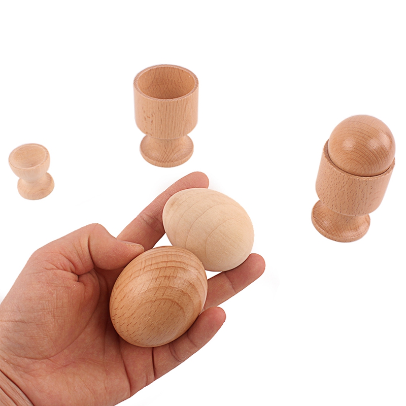 Montessorimaterial för spädbarn, 3d- objekts passande övningsleksaker, äggkopp, bollkopp, träleksak, 8-12 månaders babyhänder och fötter
