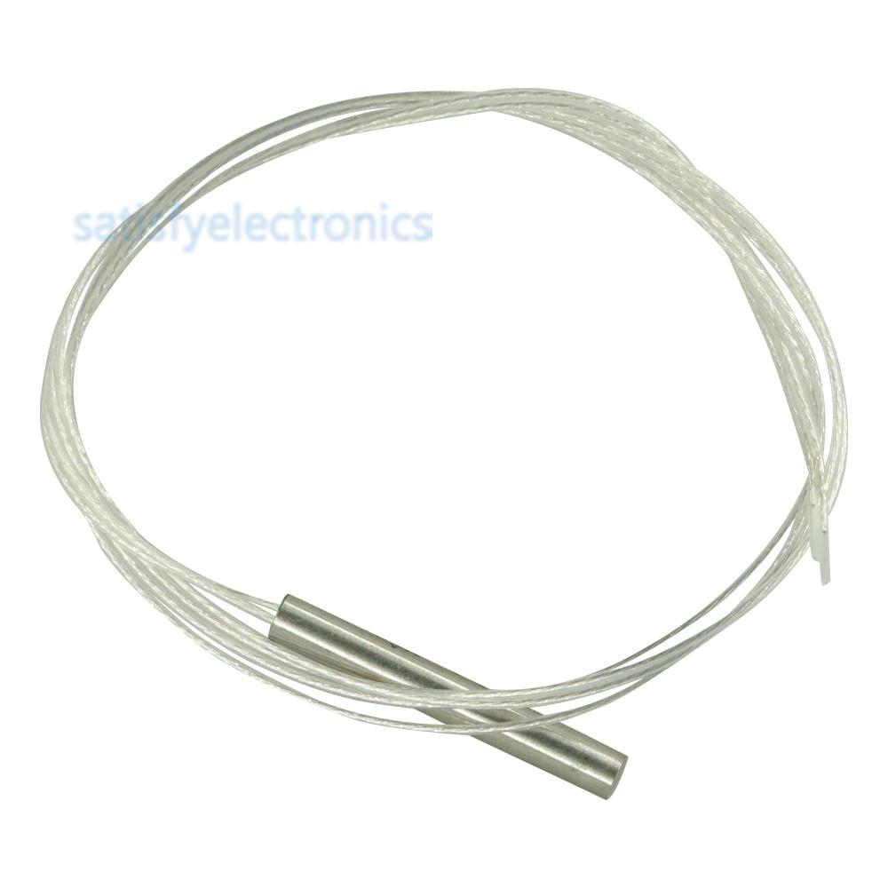 2pcs PT100 Platinum Resister Temperature Sensor Waterproof Temp Probe -20~450 Celsius Insulated Shielding Fiberglass 50CM