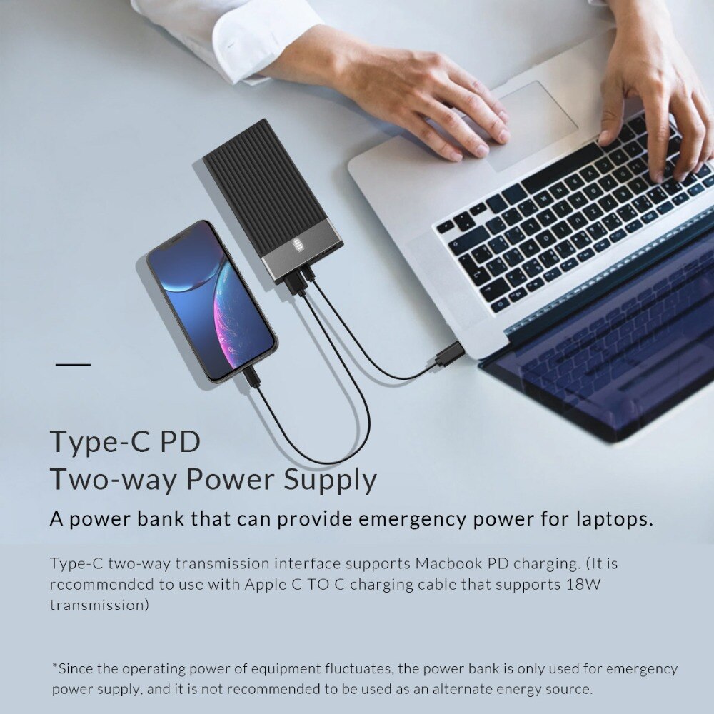 ORICO Quick Charge 3.0 Power Bank 10000mah Three Output 5V2A/9V2A/12V1.5A*1 18W Max External Battery Charge for Mobile Phone