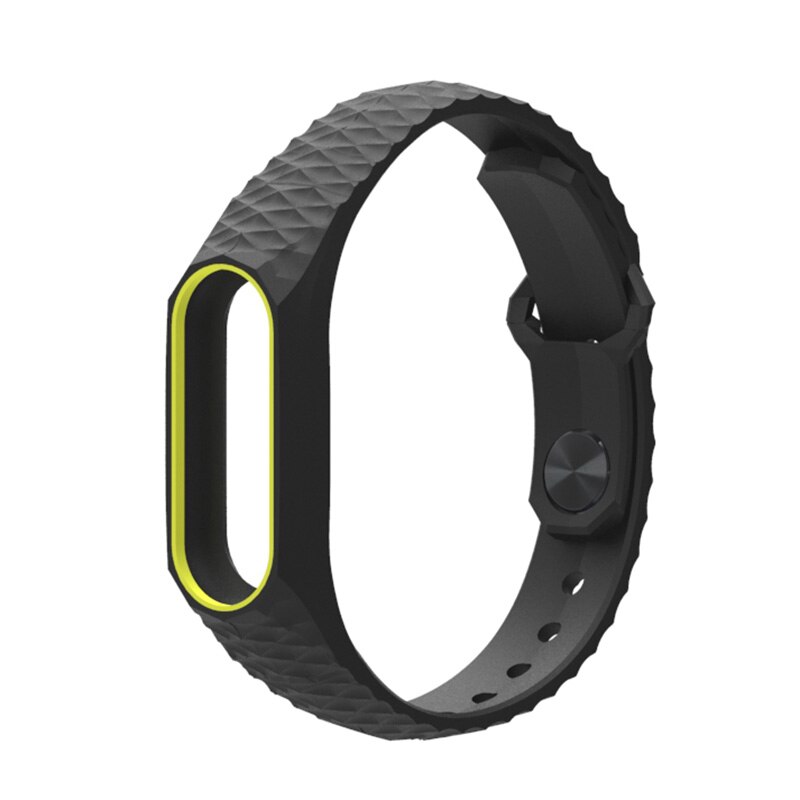 Mi Arbeitsplätze mi Band 2 Gurt für Xiao mi mi Band 2 Gurt Polarlicht Silikon Handgelenk Gurt für mi Band 2 Armbinde Ersatz Armbänder: Schwarz und Gelb