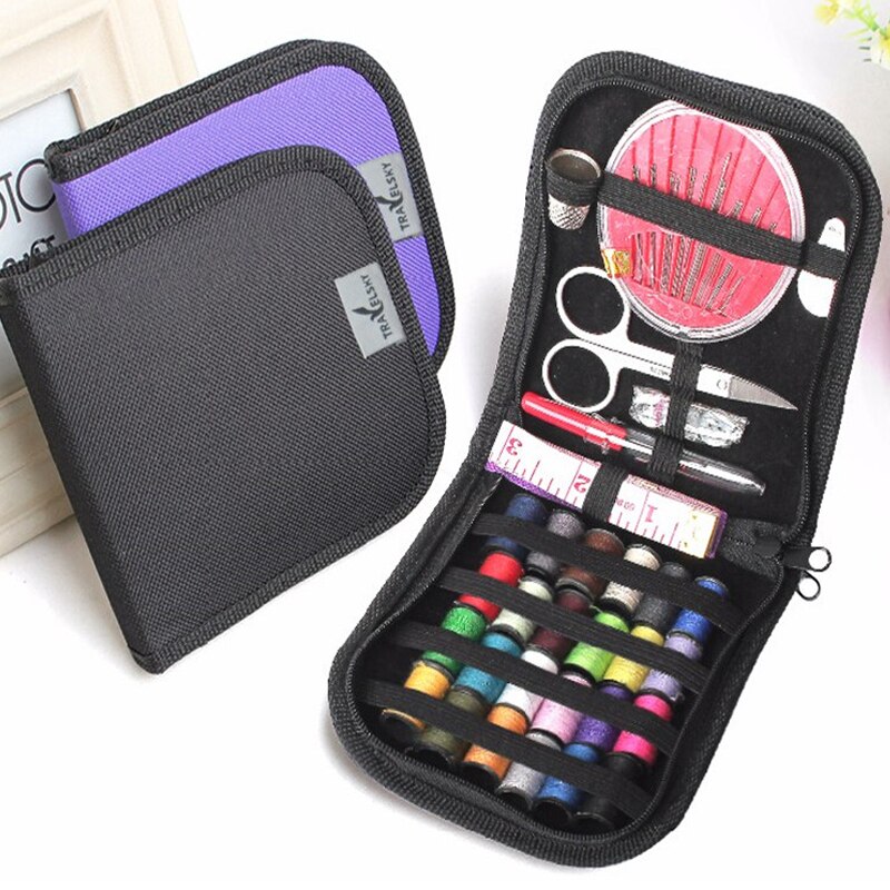 12 Needle Portable Mini Travel Household Sewing Box Set Sewing Kit Storage Bags Sundries Organizer Home Tools