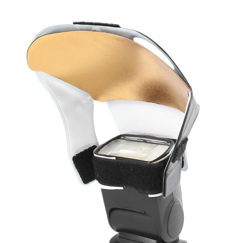 3 in 1 Light Diffuser Bouncer Kit with 3 Colors Silver Gold White Reflector for Digital Cameras Flash Speedlite Speedlight