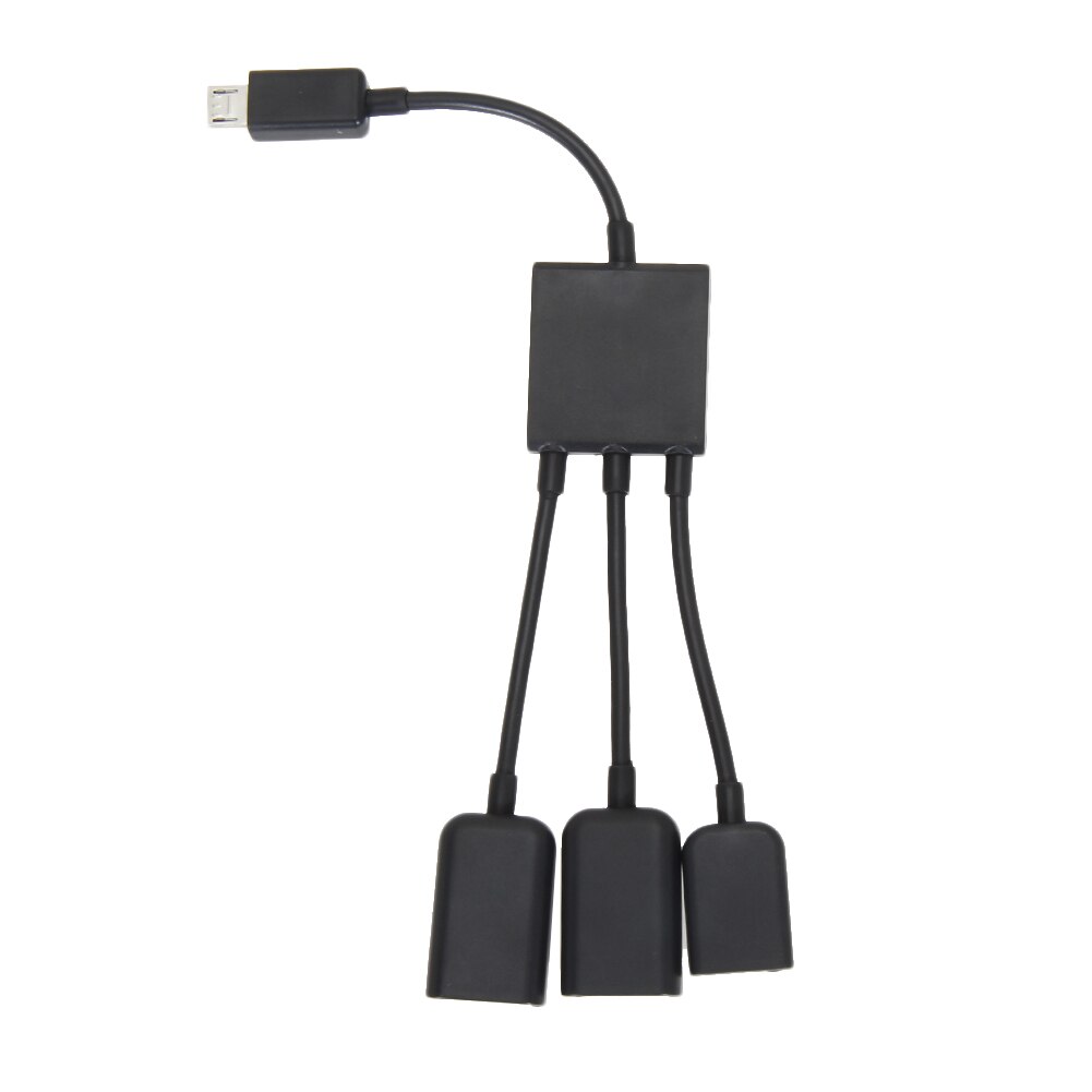 3 in1 Multi-function Dual Micro USB Host OTG Hub Adapter Cable Male to Female Dual Micro USB 2.0 Host OTG Hub Adapter Cable