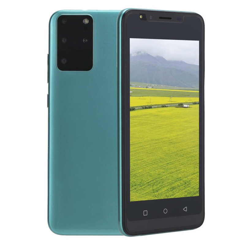 5.0in Screen Mobiele Telefoon Gezichtsherkenning Vingerafdruk Unlock Smart Phone 512Mb + 4Gb: green