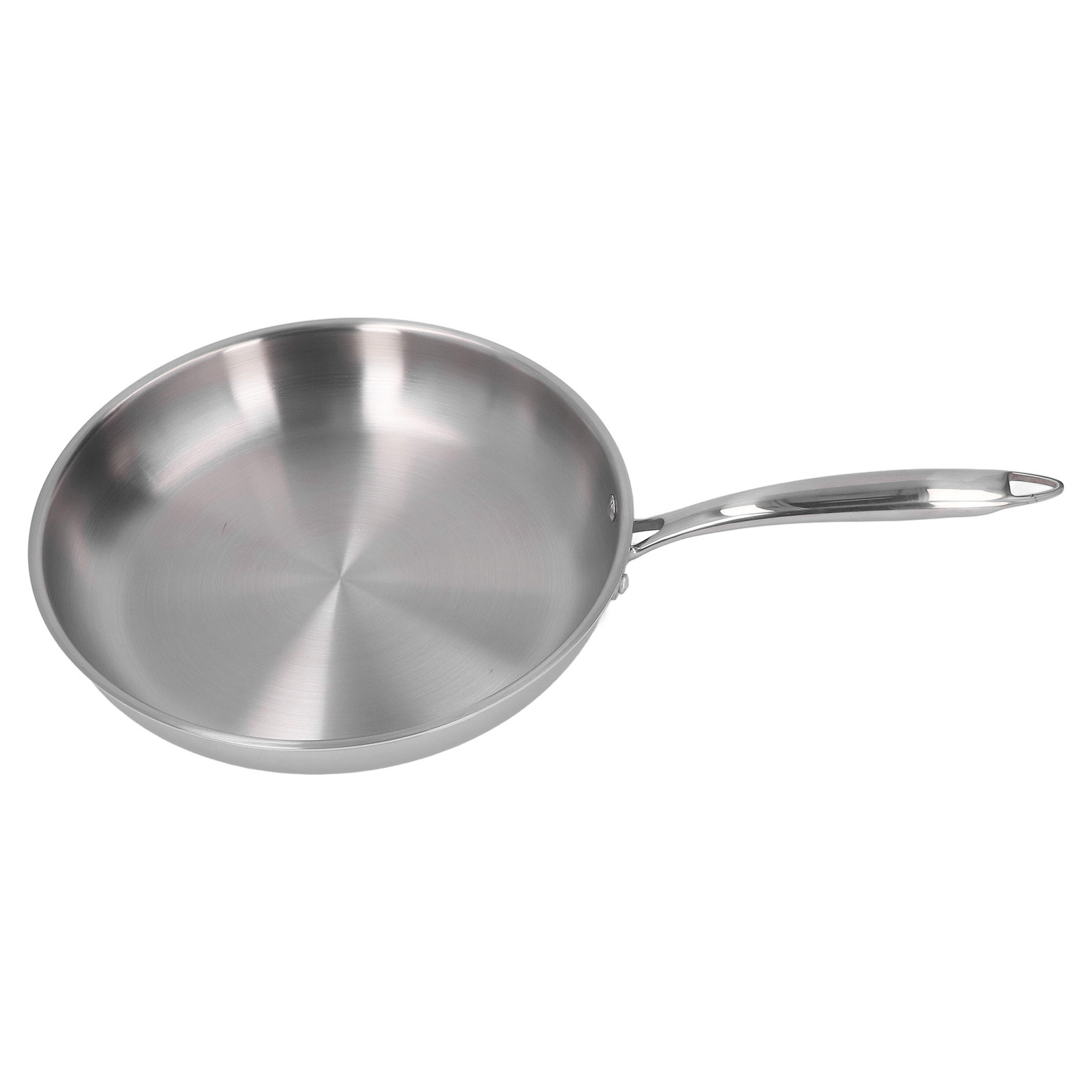 28cm/30cm stekepanner fortykket 304 ubelagte rustfritt stålpanner 3 lag i rustfritt stål for omelettkoking