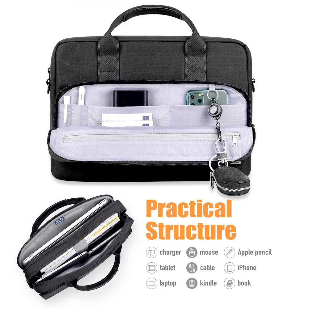 Wiwu laptop messenger bag for macbook pro 16 tommer vanntett laptop bag veske for macbook pro 13 notebook bag for macbook air 13