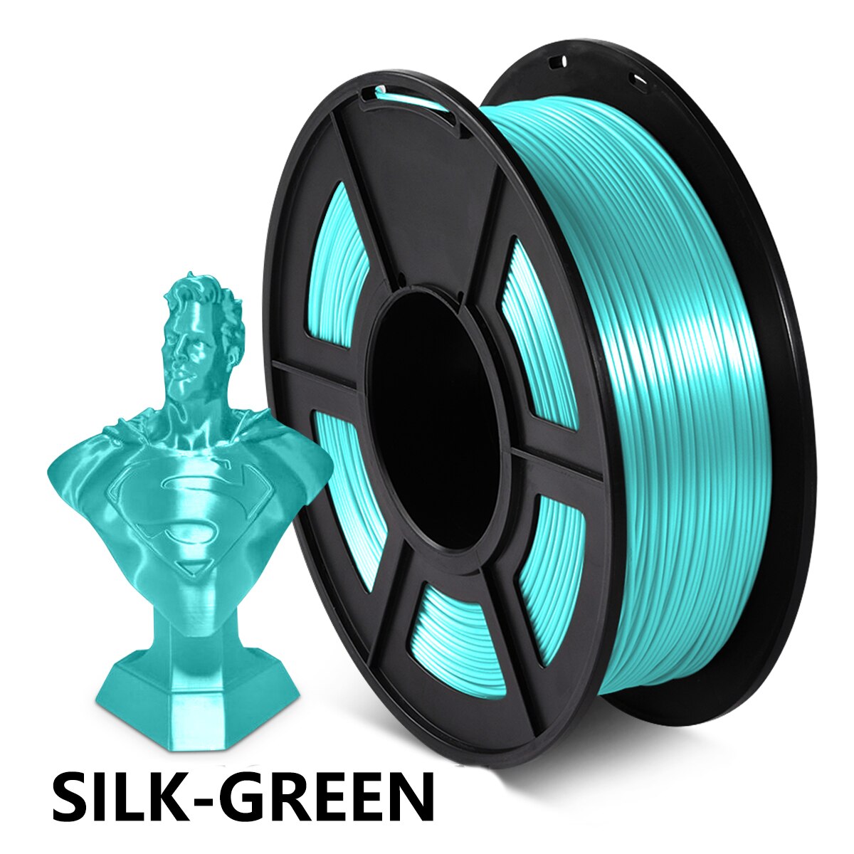 3D Printer Filament DIY SILK Filament Yellow SILK 1kg 2.2 lbs 1.75mm per roll for 3D printing Refills: SILK  GREEN