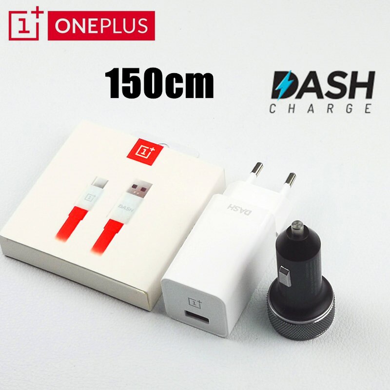Originele Oneplus dash charger Echt DC01B Quick Fast Lading Usb Dash Auto Oplader Voor Oneplus 7 7t 6t 6 5t 5 3t 3 OnePlus Telefoon: 150cm all charger