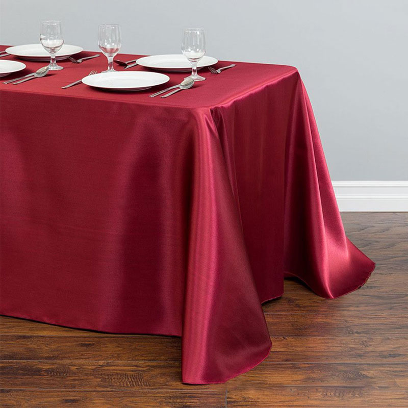Mantel de satén sedoso de Color sólido, decoración de mesa para banquete de boda, cubierta de mesa de de satén de lujo ligera moderna para cena de Hotel: YELLOW / 85 x 85 cm