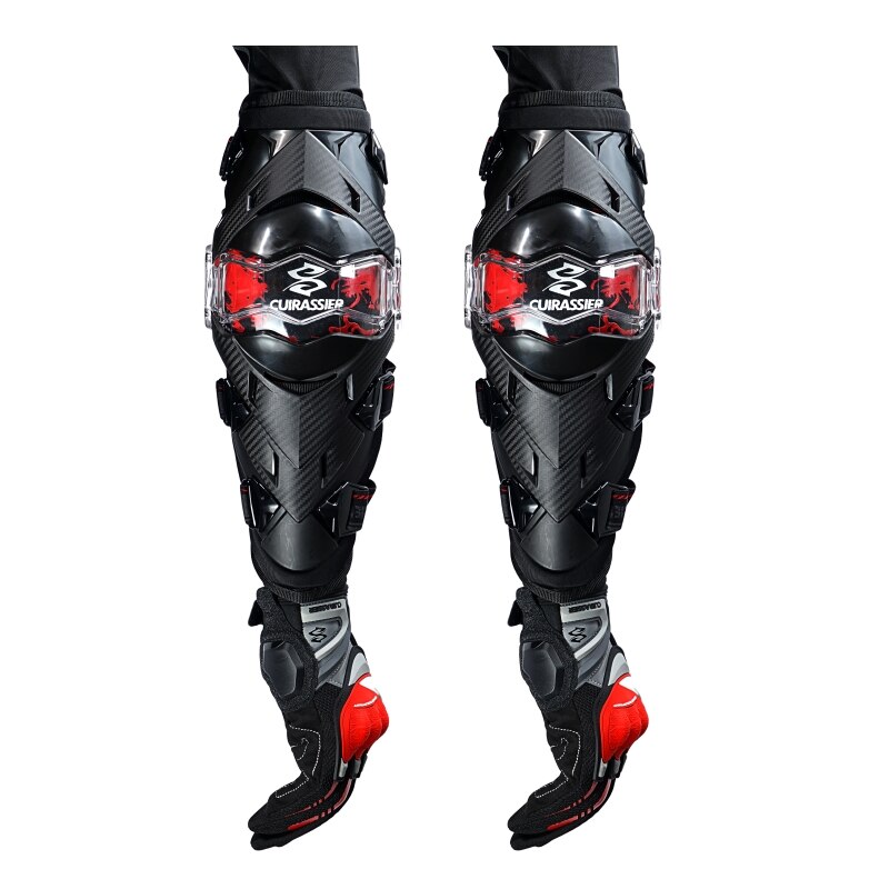Cuirassier armbågsskydd motorcykel utrustning knä armbågsskydd motocross downhill dirt bike mtb skydd terrängracing mx knäskydd: E09- nyröda