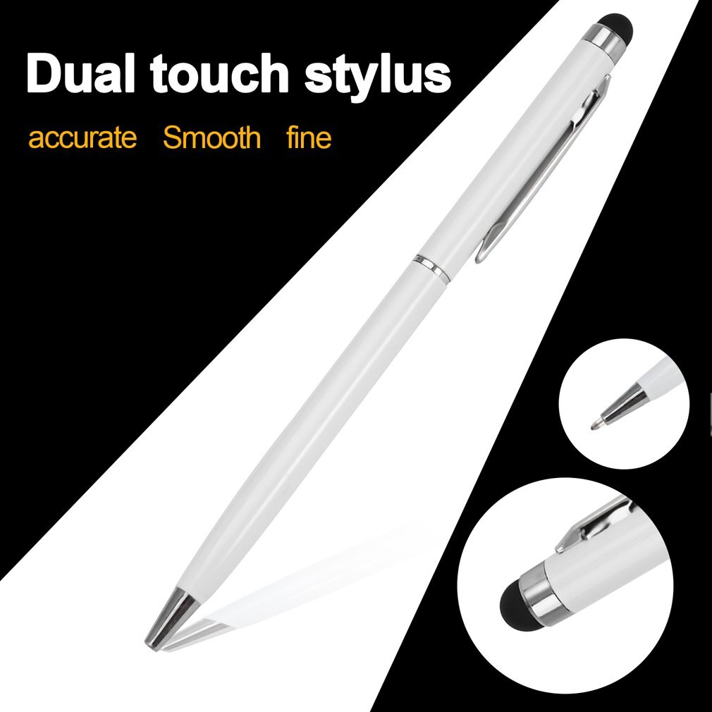 2 in 1 Multifunction Fine Point Round Thin Tip Touch Screen Pen Capacitive Stylus Pen For Smart Phone Tablet For iPad For iPhone