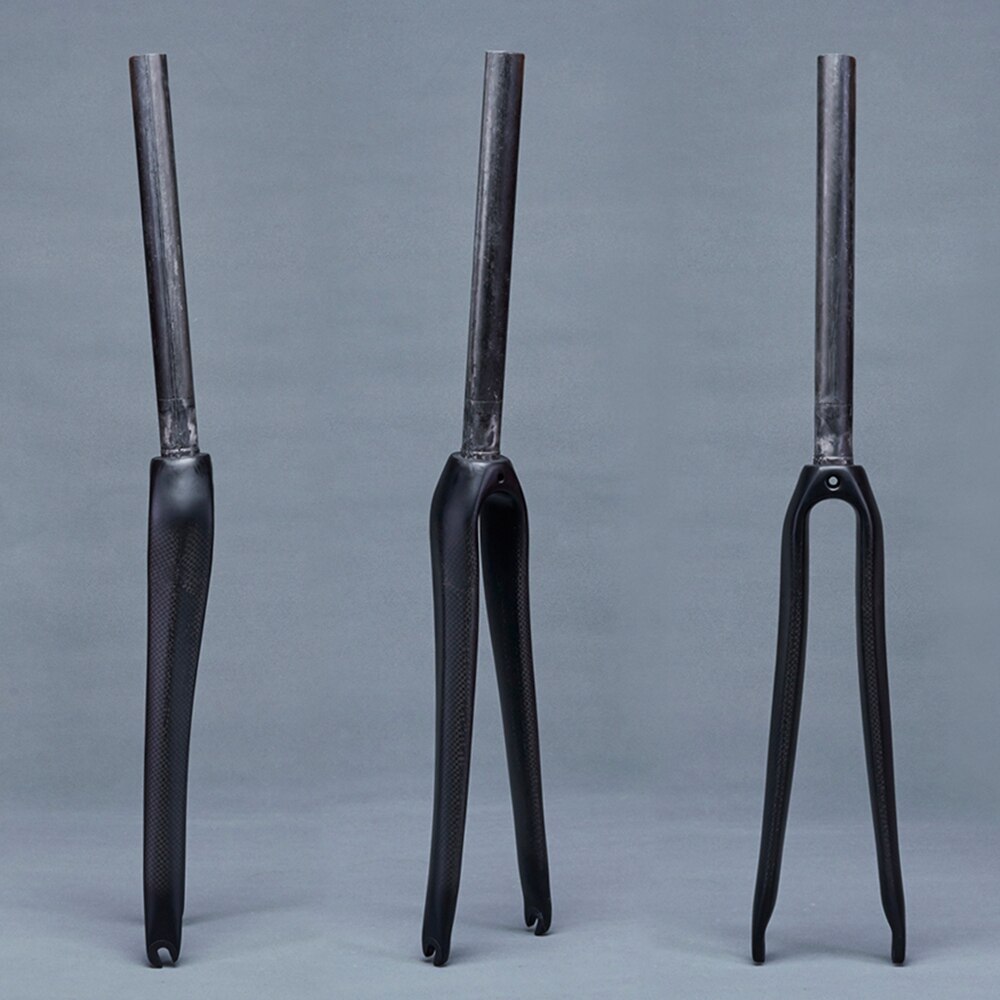 Bikes Road Fork 700C Straight 1-1/8 (28.6mm) Super light High Strength 3K Carbon Fiber Bicycle Front Fork