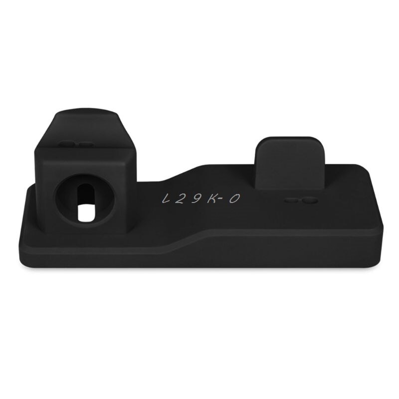 3in1 Silicone Holder For Apple Watch Dock For iPhone X XS XR MAX 6 6S 7 8 Plus Airpods Dock Charger Stand Station Mounts Base
