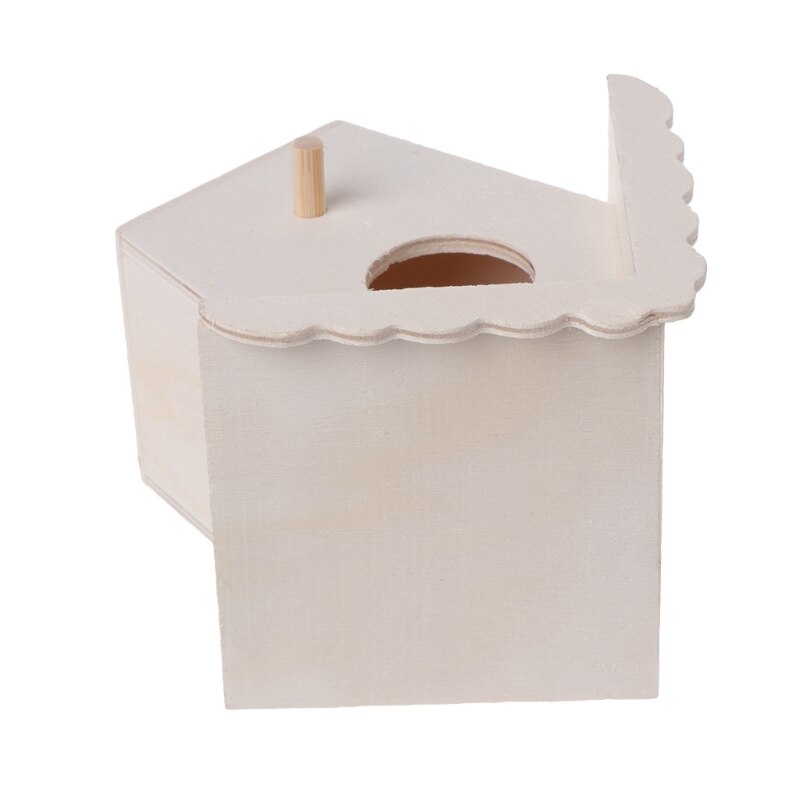 Bird Nest Natural Wood House Heart Shaped Parrot Wall Mounted Hanging