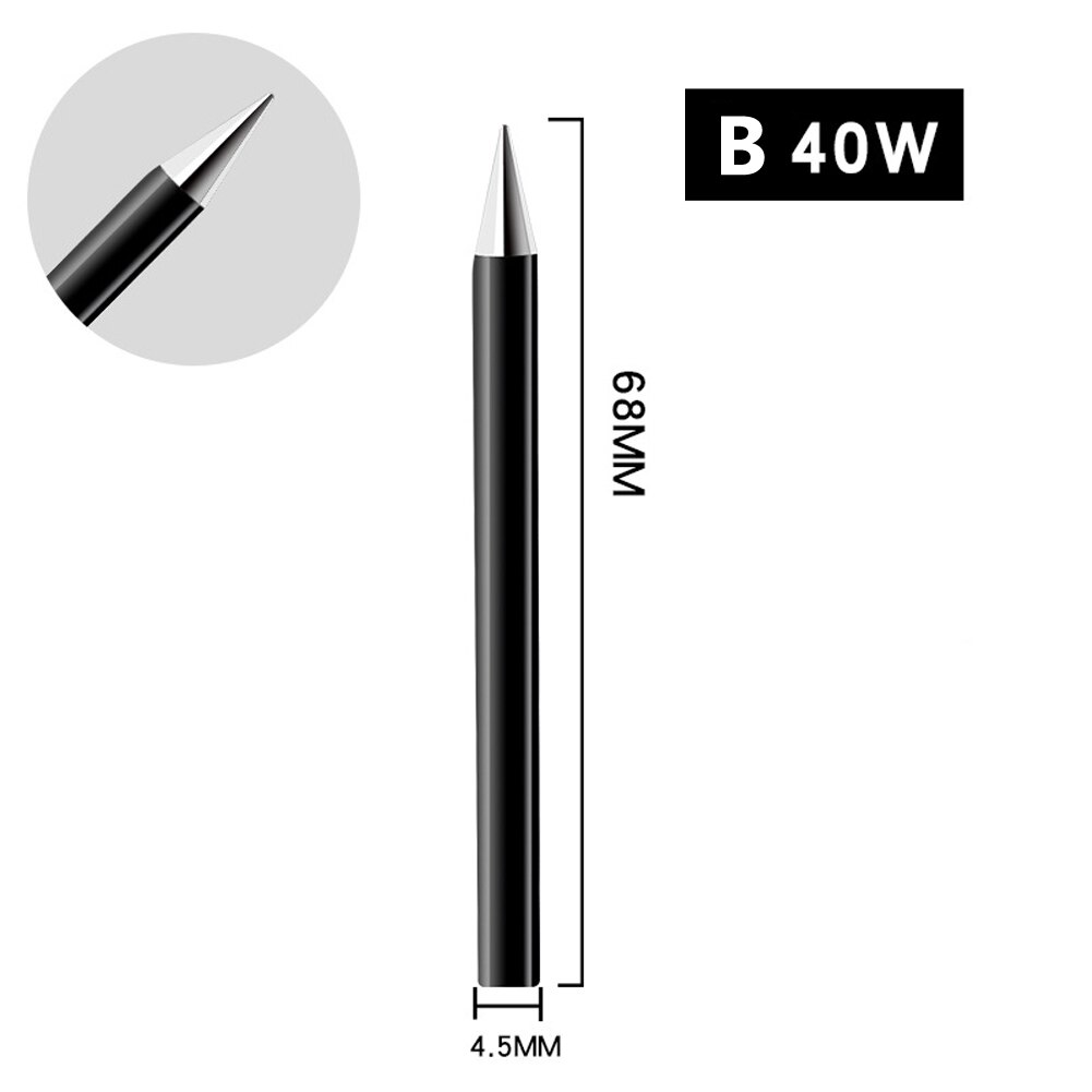 30/40/60w bleifreie lötspitzen, schweißspitzen, ersatzheizkörper, lötkopf 64-70mm bcdk-lötkopf mit externer heizung