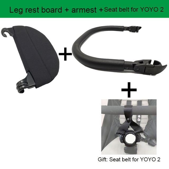 Momtan®Kinderwagen Zubehör Beins tütze Stiefel und Armlehne für Babyzen Yoyo2 und Yoyo 2 Kinderwagen Trittbrett Pu Stoßstange: schwarz