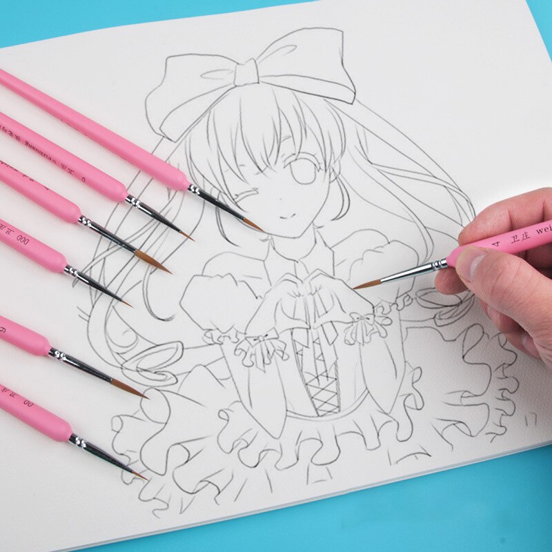 3 sztuk profesjonalne ręcznie malowane hak linii pędzelek robić zdobień w porządku akwarele robić rysowania malowania szczotka dla studentów szkoły sztuki piśmienne