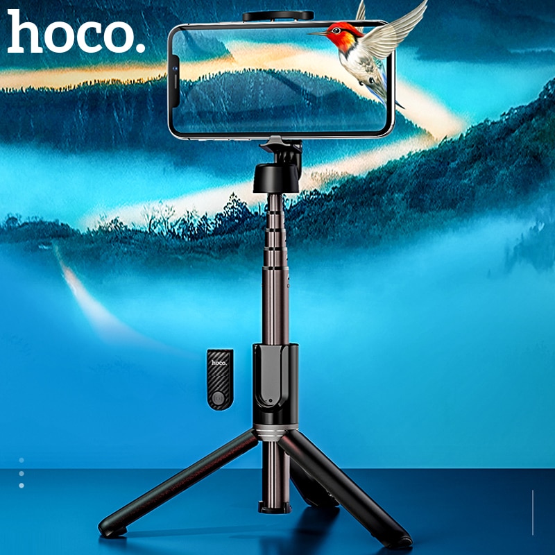 Hoco Draadloze Bluetooth Selfie Stok Handheld Smart Telefoon Camera Statief Met Draadloze Afstandsbediening Voor Iphone X Samsung Huawei Android