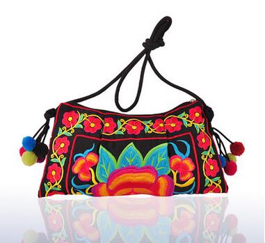 Bolso pequeño bordado de tela de tendencia nacional para mujer, bandolera de hombro cruzado, hecho a mano: 8