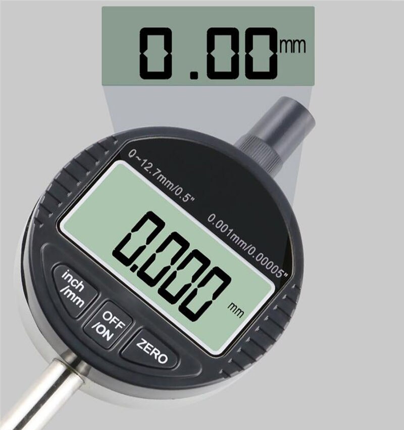 0-12.7mm/25.4mm LCD Digital Display Dial Indicator With USB Interface Dial Indicator Dual System Range Meter Tester Tool