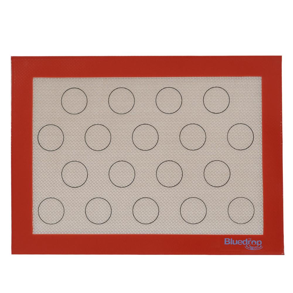 Bluedrop siliconen bakken liners macaron bakken mat food grade oven liner cookies lakens voor kwart size pan 22.5x31 cm