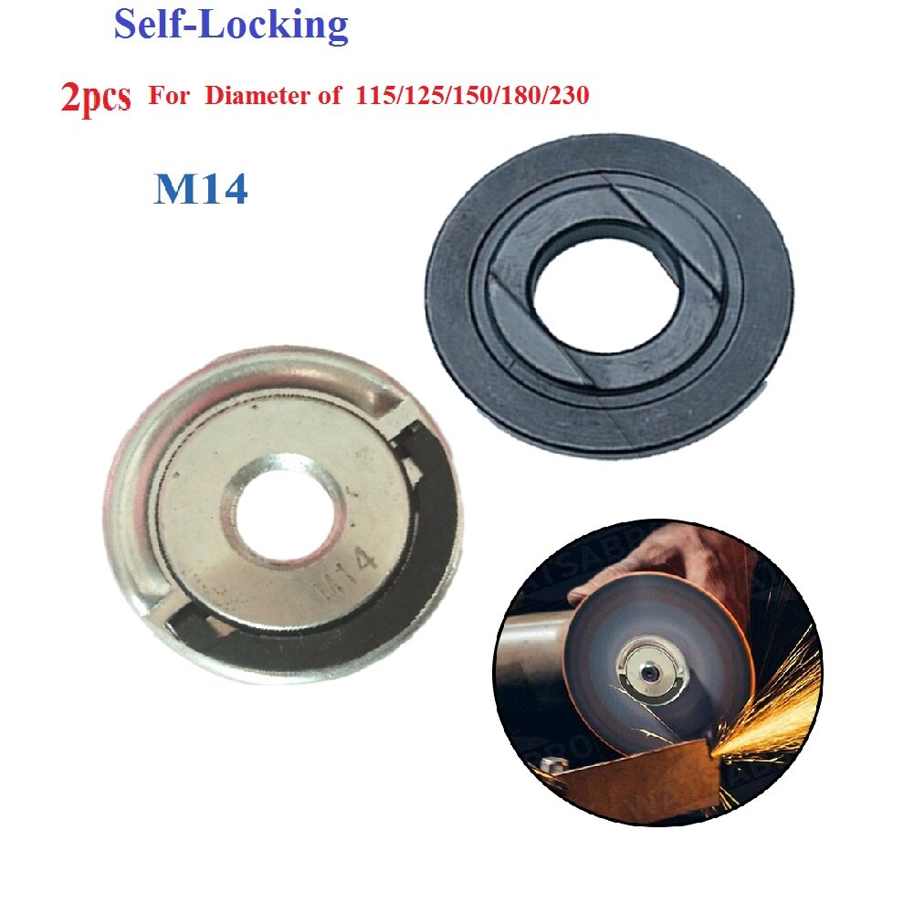 2pcs/4pcs Quick Change Flange Locking Nut M14 Thread Flange Nut Replacement For Angle Grinder 115-150mm For Metabo Makita