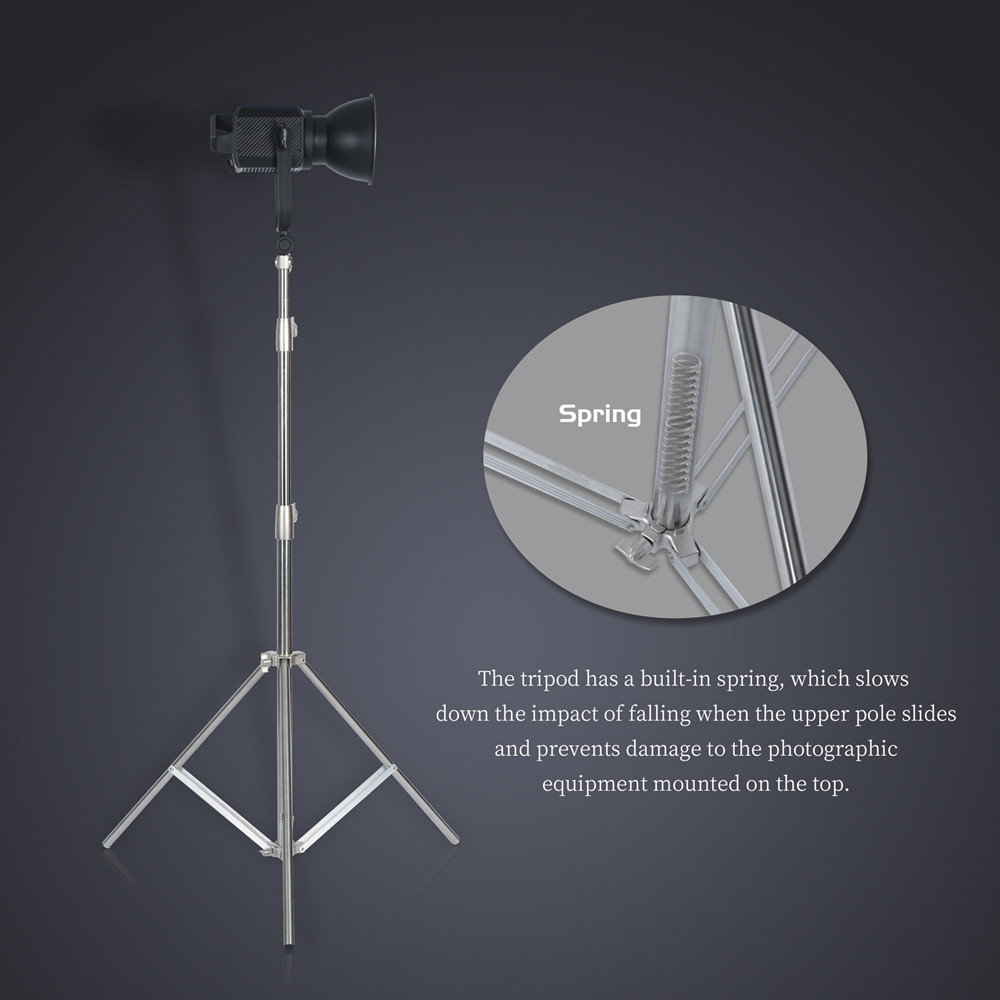 Trípode grande de acero inoxidable de 2,8 M, trípode con soporte para luz, pata mágica, c-stand para fotografía, punto de luz, Softbox, estudio fotográfico