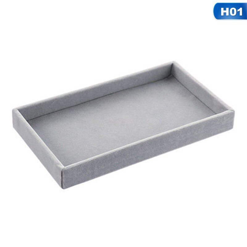 Stackable Velvet Jewelry Tray for Earring Necklace Bracelet Ring Organizer Display Storage Box Jewelry Packaging: 1