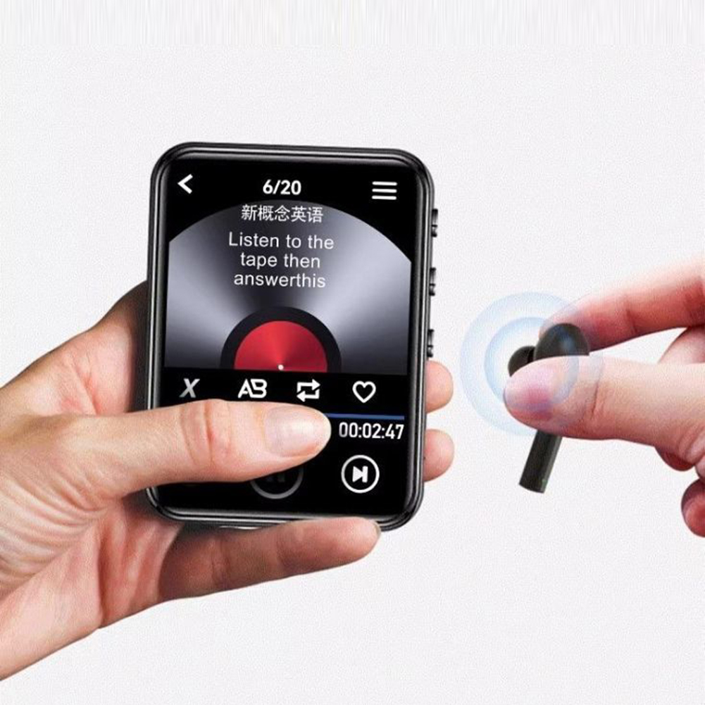 MP3 MP4 Player HiFi MP4 Walkman Full Touch Screen Bluetooth-Compatible Portable MP3 Player Support FM Radio Recording E-Book