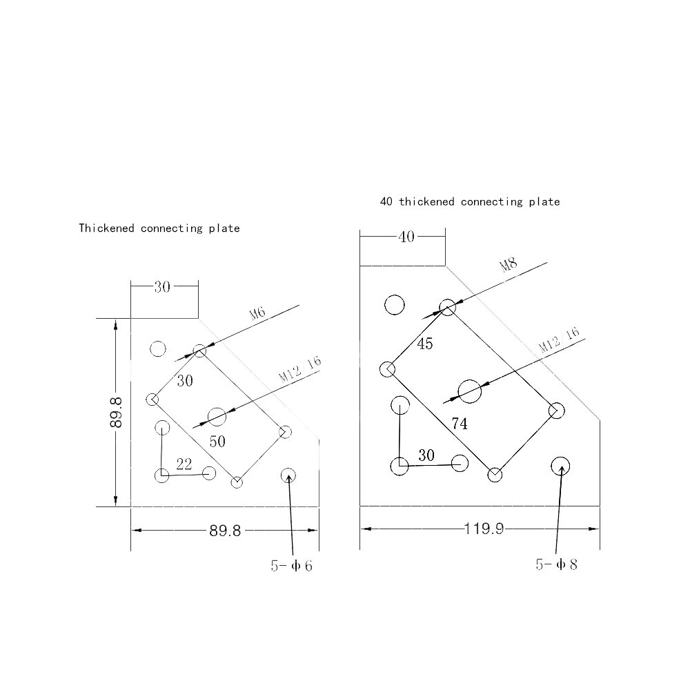 1Pc Aluminium Profiel End Aansluiting Plaat Voor 3030-M12 3030-M16 4040-M16 Aluminium Profiel Caster Voet Ondersteuning