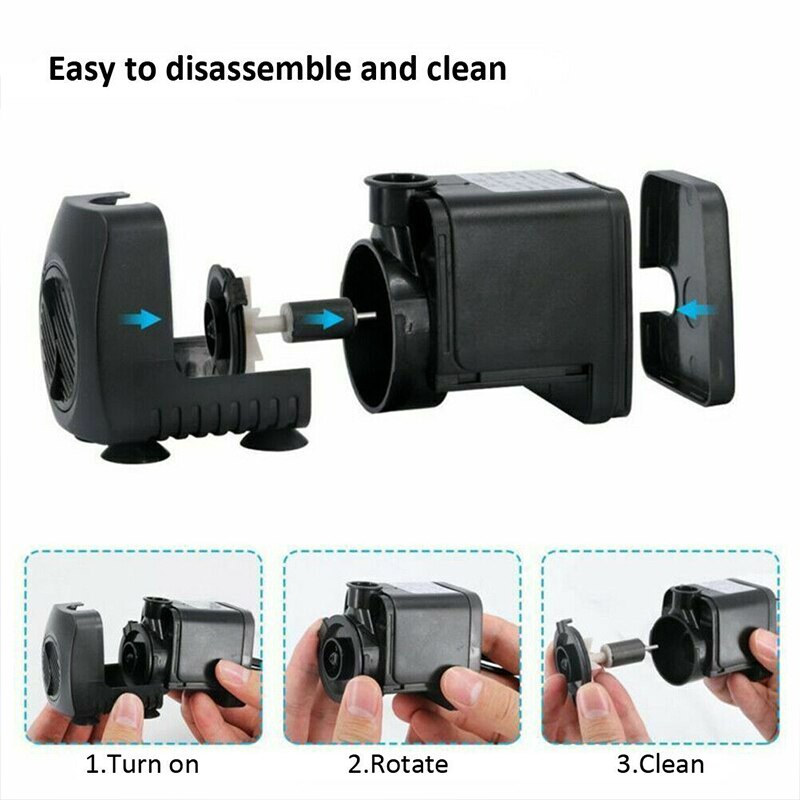 15W 12 LED Light Submersible 800L/H Water Pump Aquariums Fish Pond Fountain Sump Waterfall Water Pump Tank Fountain AU /UK Plug