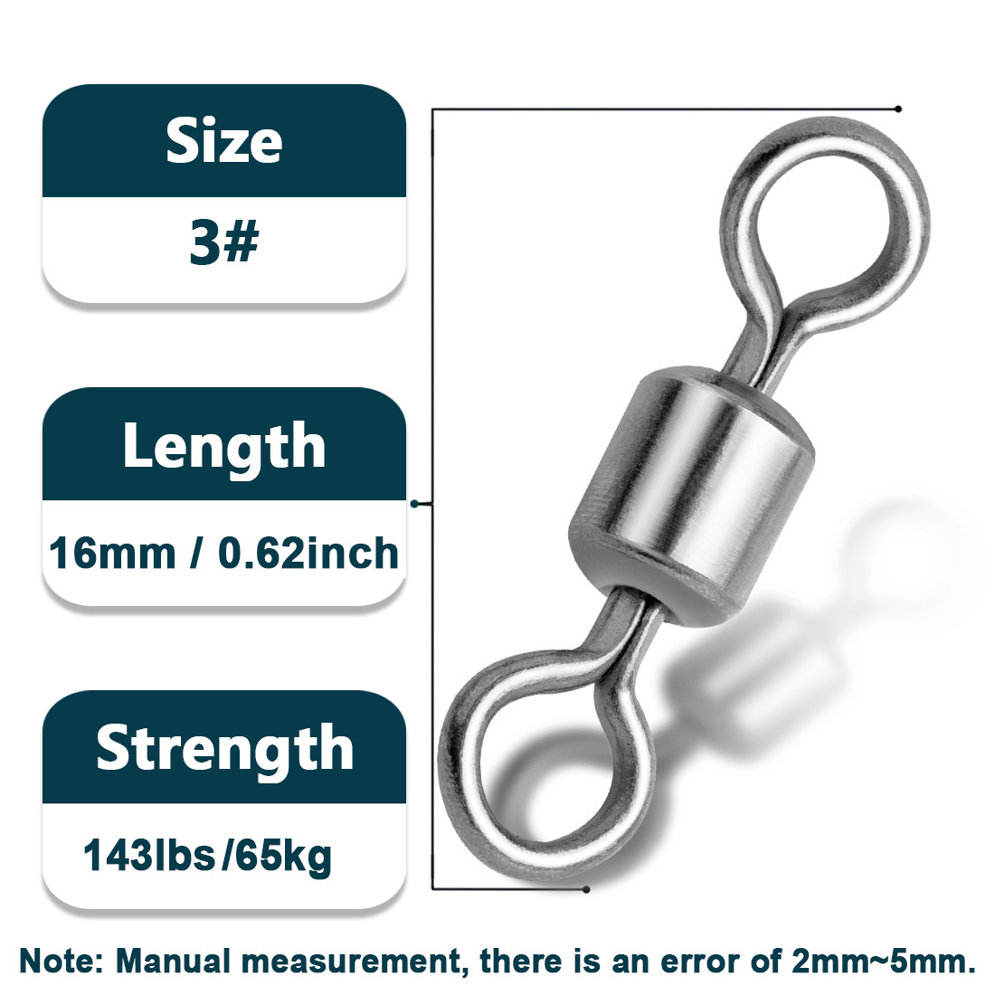 Vissen Wartels 25 ~ 100 Stuks Rvs Rolling Barrel Wartels Vislijn Connector Micro Swivel Effen Ringen Visgerei