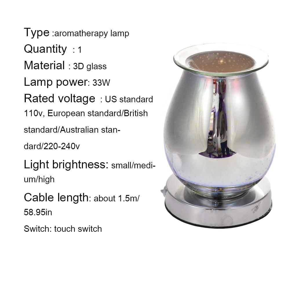 Electric Aromatize Incense Burner 3D Pyrotechnic Touch Control Night Lamp Aroma Wax Melt Machine Aromatherapy Diffuser