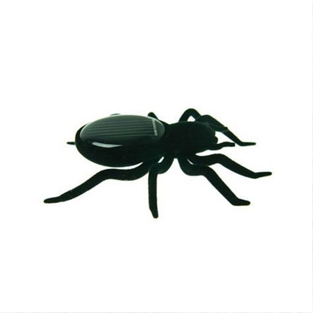 Kinderen Creatieve Zwart Duurzaam Mini Spider Tarantula Truc Speelgoed Educatief Robot Scary Insect Gadget Zonne-energie Spider Toy